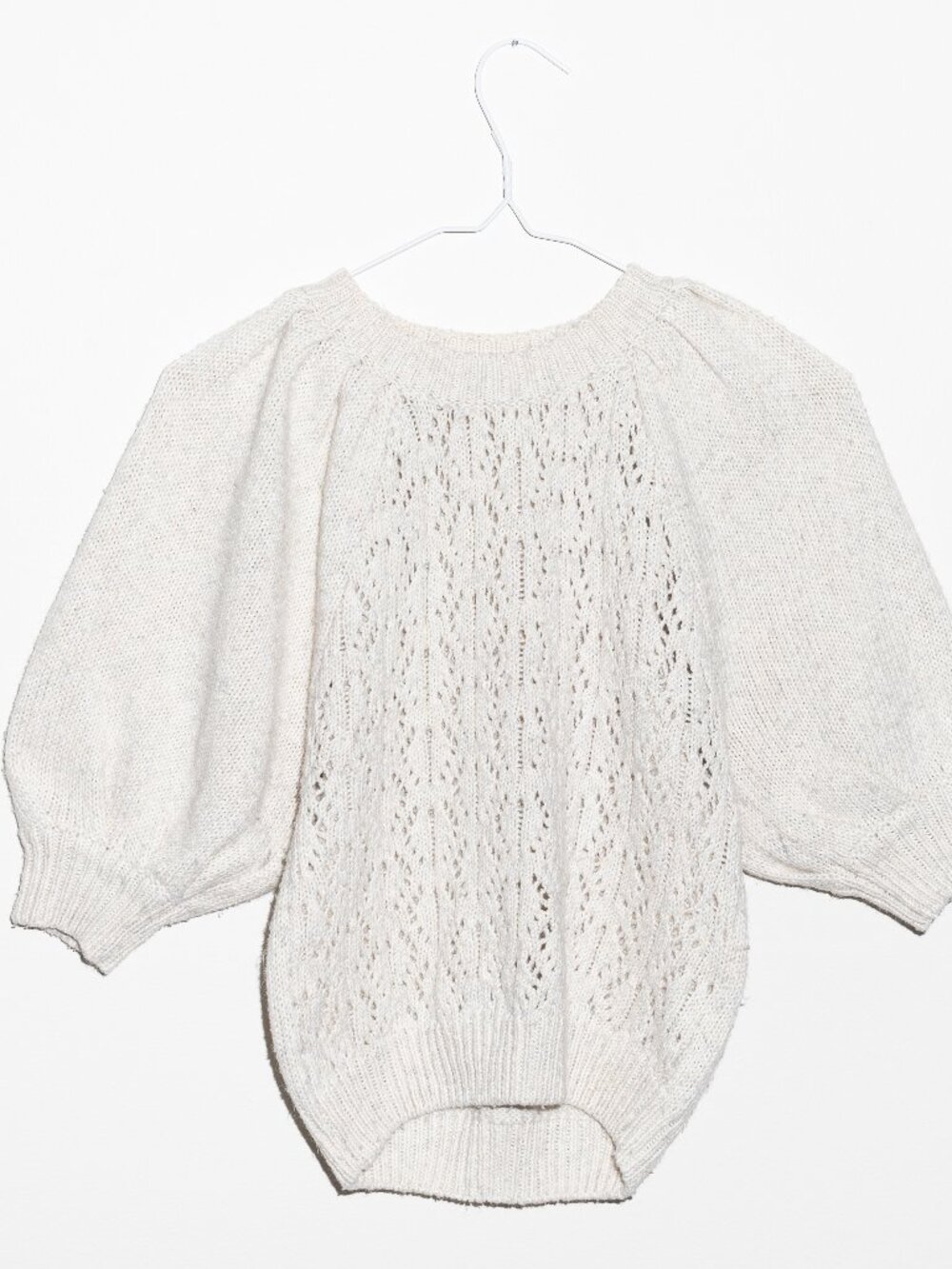 BB DAKOTA Steve Madden Come Here Soften Puff Sleeve Pointelle Knit Sweater
